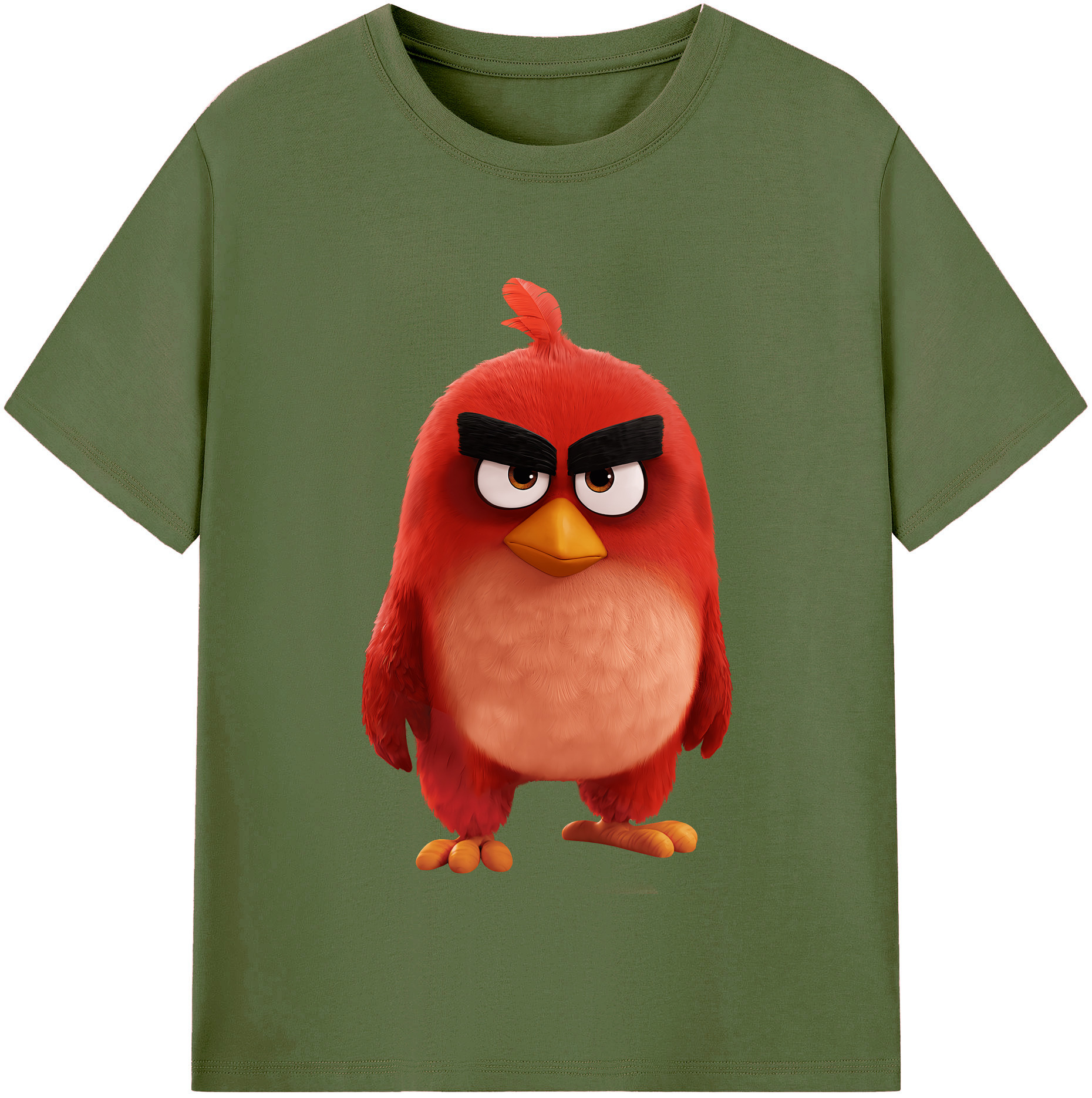 （画像用） Angry Birds アングリーバード 綿100％半袖Tシャツ（フロントプリント）